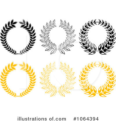 Royalty-Free (RF) Laurel Wreath Clipart Illustration by Vector Tradition SM - Stock Sample #1064394