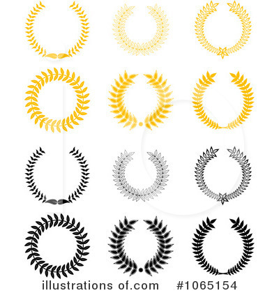 Royalty-Free (RF) Laurel Wreath Clipart Illustration by Vector Tradition SM - Stock Sample #1065154