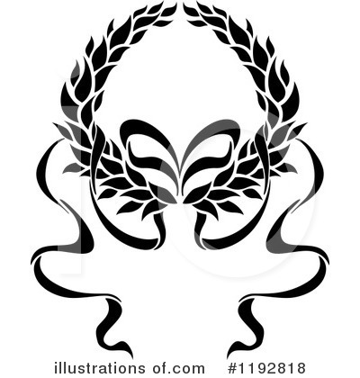 Royalty-Free (RF) Laurel Wreath Clipart Illustration by Vector Tradition SM - Stock Sample #1192818