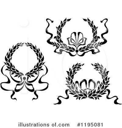 Royalty-Free (RF) Laurel Wreath Clipart Illustration by Vector Tradition SM - Stock Sample #1195081