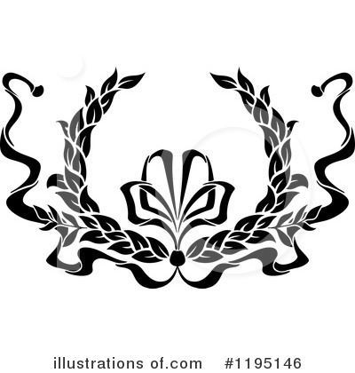 Royalty-Free (RF) Laurel Wreath Clipart Illustration by Vector Tradition SM - Stock Sample #1195146
