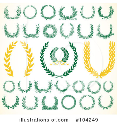 Royalty-Free (RF) Laurels Clipart Illustration by BestVector - Stock Sample #104249