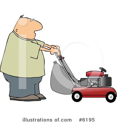 Lawn Mowing Clipart #6195 by djart