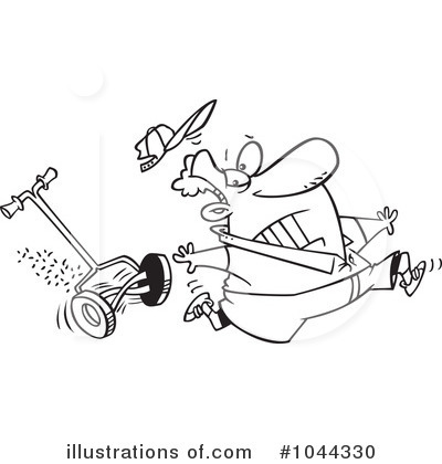 Royalty-Free (RF) Lawn Mower Clipart Illustration by toonaday - Stock Sample #1044330