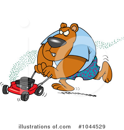 Royalty-Free (RF) Lawn Mower Clipart Illustration by toonaday - Stock Sample #1044529