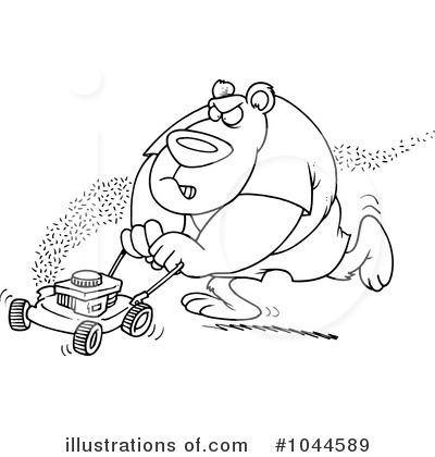 Royalty-Free (RF) Lawn Mower Clipart Illustration by toonaday - Stock Sample #1044589