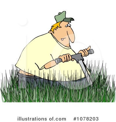 Royalty-Free (RF) Lawn Mower Clipart Illustration by djart - Stock Sample #1078203
