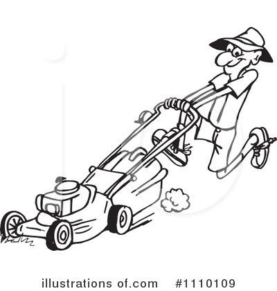 Royalty-Free (RF) Lawn Mower Clipart Illustration by Dennis Holmes Designs - Stock Sample #1110109