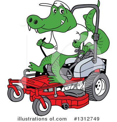 Mowing Clipart #1312749 by LaffToon