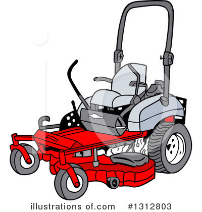 Mowing Clipart #1312803 by LaffToon