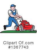 Lawn Mower Clipart #1367743 by patrimonio