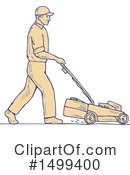 Lawn Mower Clipart #1499400 by patrimonio