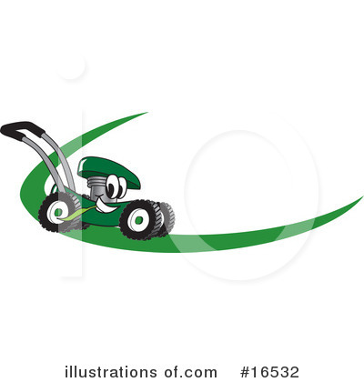 Royalty-Free (RF) Lawn Mower Clipart Illustration by Mascot Junction - Stock Sample #16532