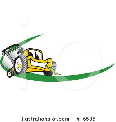 Royalty-Free (RF) Lawn Mower Clipart Illustration by Mascot Junction - Stock Sample #16535