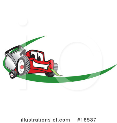 Royalty-Free (RF) Lawn Mower Clipart Illustration by Mascot Junction - Stock Sample #16537