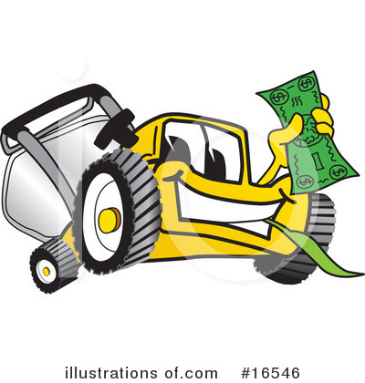 Royalty-Free (RF) Lawn Mower Clipart Illustration by Mascot Junction - Stock Sample #16546