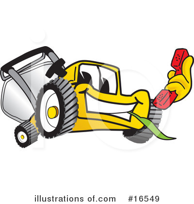 Royalty-Free (RF) Lawn Mower Clipart Illustration by Mascot Junction - Stock Sample #16549
