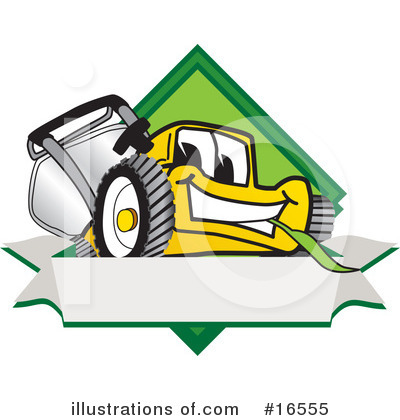Royalty-Free (RF) Lawn Mower Clipart Illustration by Mascot Junction - Stock Sample #16555