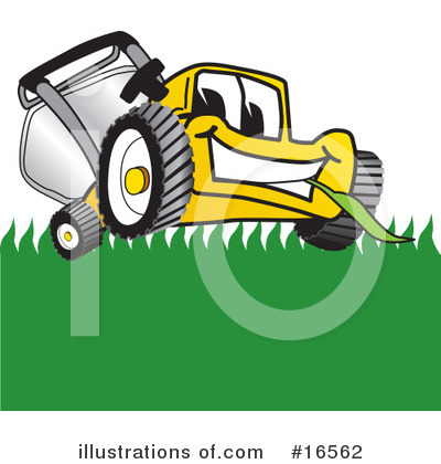 Royalty-Free (RF) Lawn Mower Clipart Illustration by Mascot Junction - Stock Sample #16562