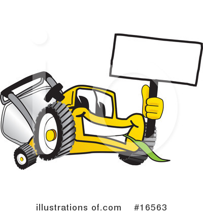 Royalty-Free (RF) Lawn Mower Clipart Illustration by Mascot Junction - Stock Sample #16563
