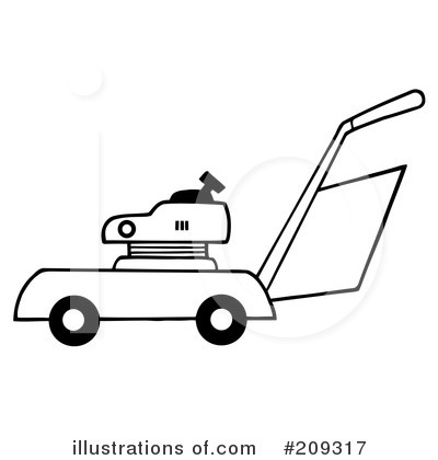 Royalty-Free (RF) Lawn Mower Clipart Illustration by Hit Toon - Stock Sample #209317