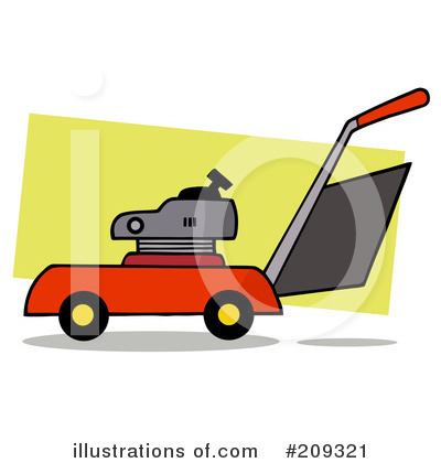 Royalty-Free (RF) Lawn Mower Clipart Illustration by Hit Toon - Stock Sample #209321