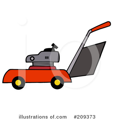 Royalty-Free (RF) Lawn Mower Clipart Illustration by Hit Toon - Stock Sample #209373