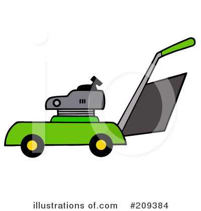 Royalty-Free (RF) Lawn Mower Clipart Illustration by Hit Toon - Stock Sample #209384
