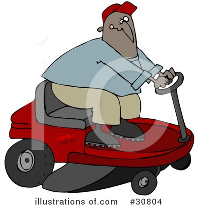 Royalty-Free (RF) Lawn Mower Clipart Illustration by djart - Stock Sample #30804