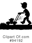 Lawn Mowing Clipart #94192 by Pams Clipart