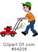 Lawn Mowing Clipart #94206 by Pams Clipart