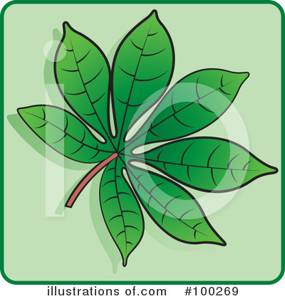 Royalty-Free (RF) Leaf Clipart Illustration by Lal Perera - Stock Sample #100269