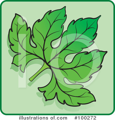 Royalty-Free (RF) Leaf Clipart Illustration by Lal Perera - Stock Sample #100272