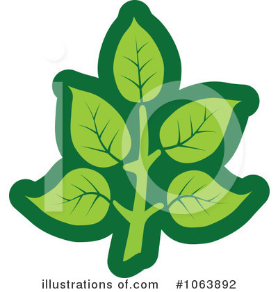 Royalty-Free (RF) Leaf Clipart Illustration by Vector Tradition SM - Stock Sample #1063892