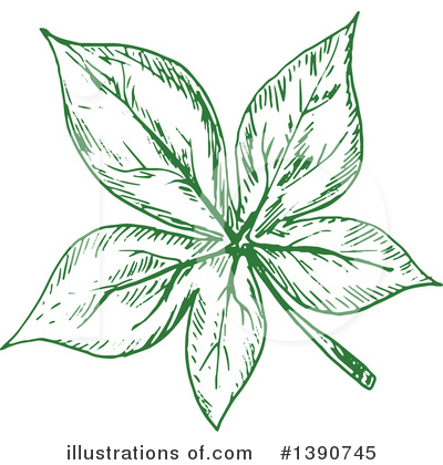 Royalty-Free (RF) Leaf Clipart Illustration by Vector Tradition SM - Stock Sample #1390745