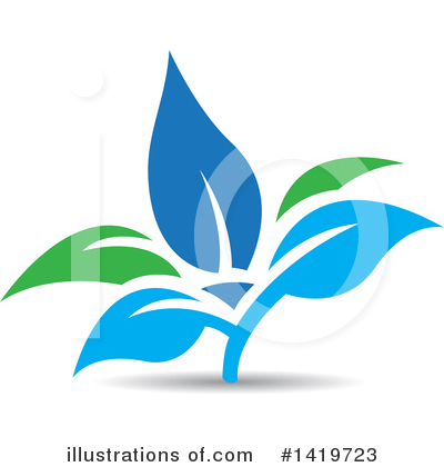 Royalty-Free (RF) Leaf Clipart Illustration by cidepix - Stock Sample #1419723