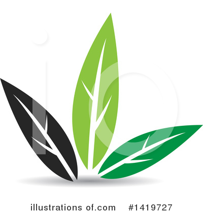 Royalty-Free (RF) Leaf Clipart Illustration by cidepix - Stock Sample #1419727