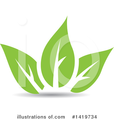 Royalty-Free (RF) Leaf Clipart Illustration by cidepix - Stock Sample #1419734