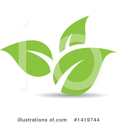 Green Leaf Clipart #1419744 by cidepix