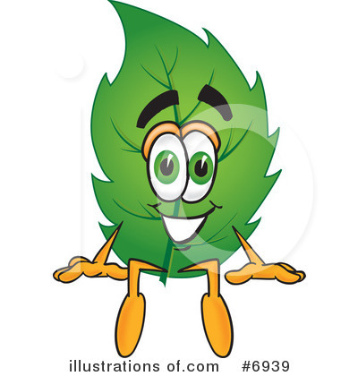 Royalty-Free (RF) Leaf Clipart Illustration by Mascot Junction - Stock Sample #6939
