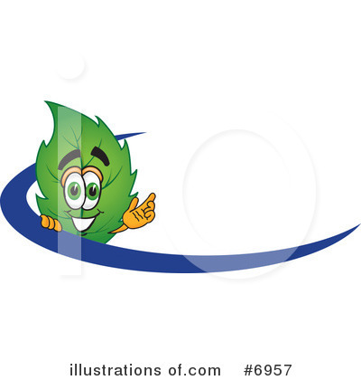 Royalty-Free (RF) Leaf Clipart Illustration by Mascot Junction - Stock Sample #6957