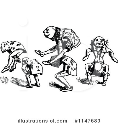 Royalty-Free (RF) Leap Frog Clipart Illustration by Prawny Vintage - Stock Sample #1147689
