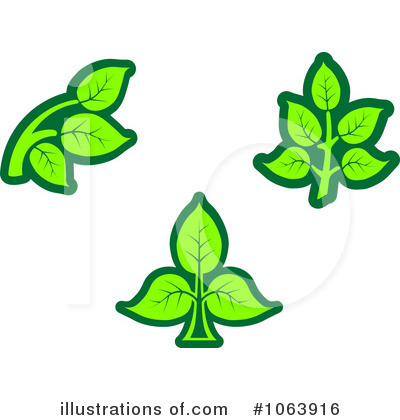 Royalty-Free (RF) Leaves Clipart Illustration by Vector Tradition SM - Stock Sample #1063916