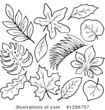 Royalty-Free (RF) Leaves Clipart Illustration by visekart - Stock Sample #1266757