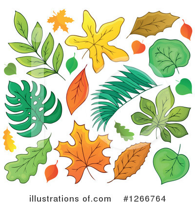 Royalty-Free (RF) Leaves Clipart Illustration by visekart - Stock Sample #1266764