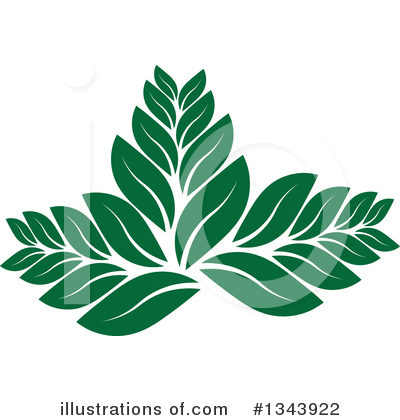 Royalty-Free (RF) Leaves Clipart Illustration by ColorMagic - Stock Sample #1343922