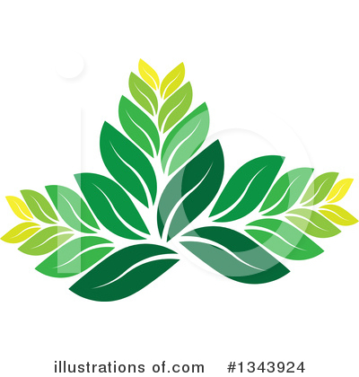 Royalty-Free (RF) Leaves Clipart Illustration by ColorMagic - Stock Sample #1343924