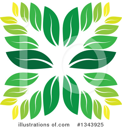 Royalty-Free (RF) Leaves Clipart Illustration by ColorMagic - Stock Sample #1343925