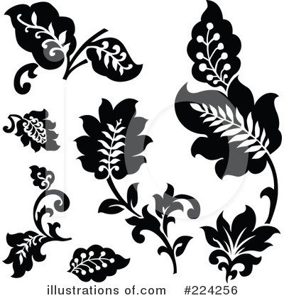Royalty-Free (RF) Leaves Clipart Illustration by BestVector - Stock Sample #224256