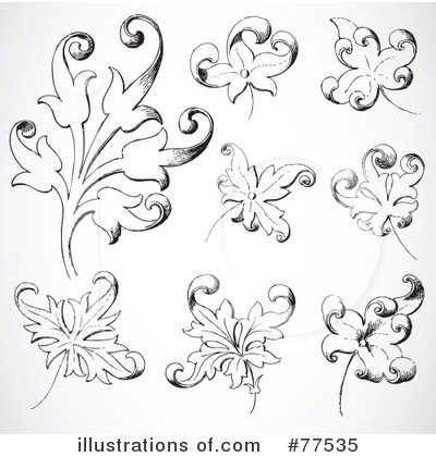 Royalty-Free (RF) Leaves Clipart Illustration by BestVector - Stock Sample #77535